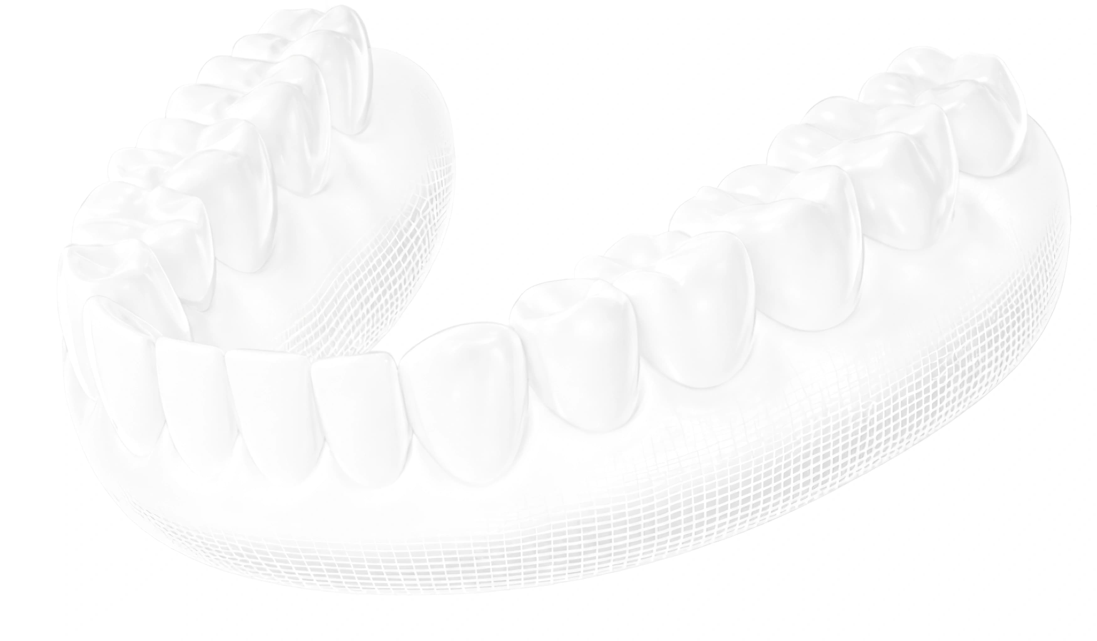 Dental instruments arranged on a white surface